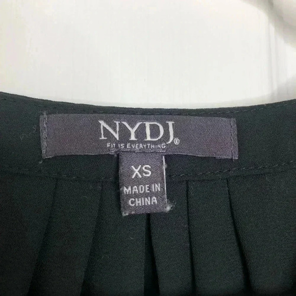 NYDJ Semi-Sheer Blouse V-Neck Size  Extra Small - Picture 5 of 16